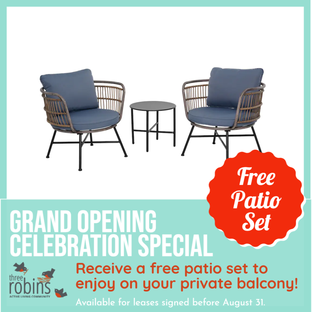 Three Robins Grand Opening Celebration Special Patio Set Giveaway